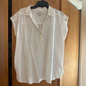 LOFT Split-Neck Blouse